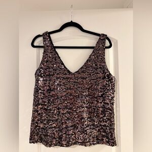 H&M Sequin Sleeveless Top